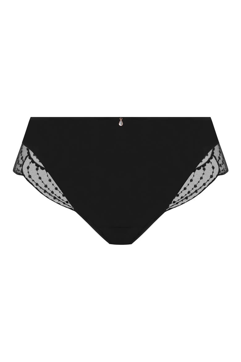 Priya Full Figure High Waist Briefs, Alternate, color, BLACK