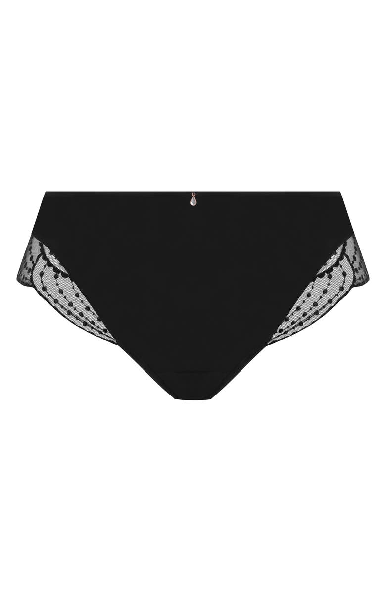Elomi Priya Full Figure High Waist Briefs, Alternate, color, Black
