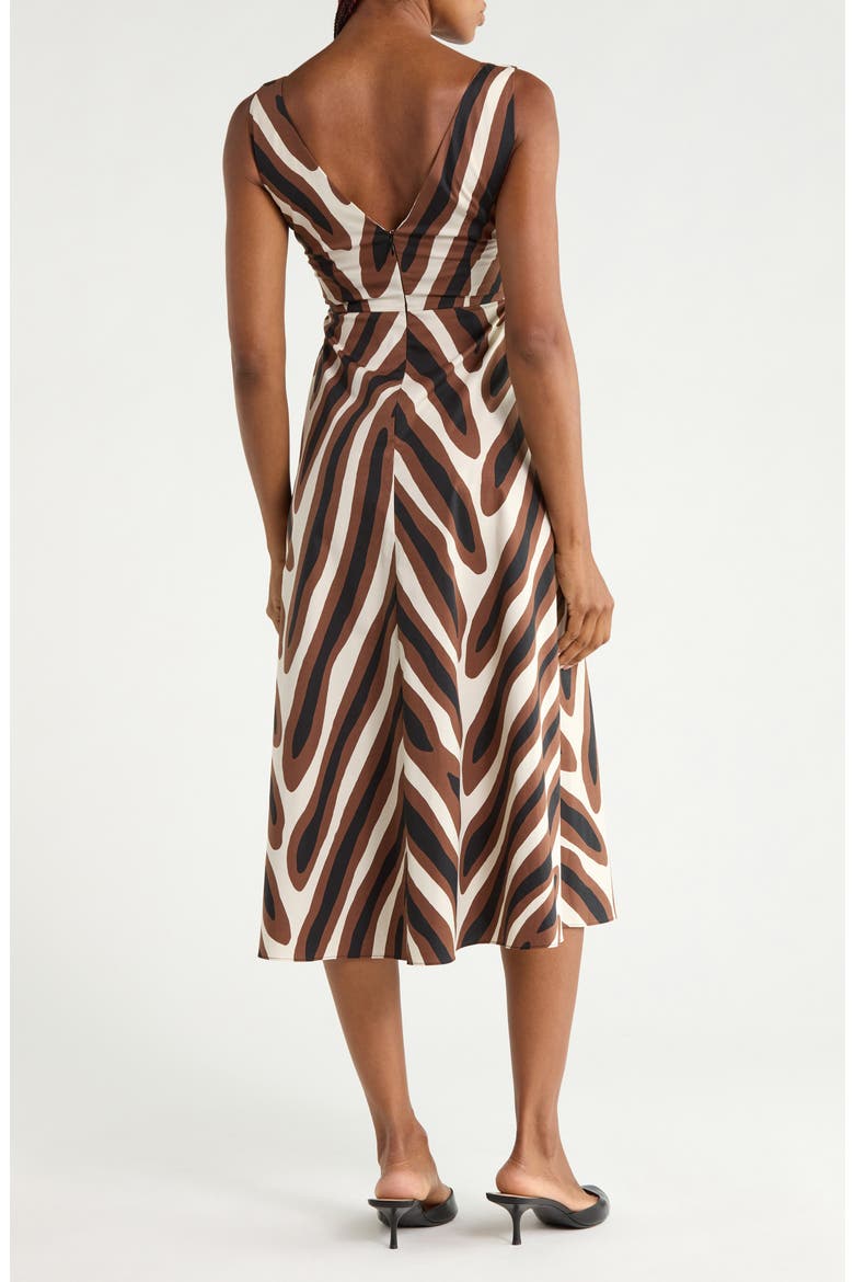 Vivienne Cotton Blend Midi Dress, Alternate, color, PIAZZA TIGER BIG COFFEE