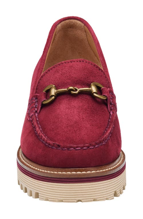 Johnston & Murphy Emmalynn Lug Sole Bit Loafer In Burgundy