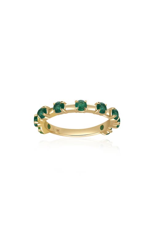 Valani Atelier Floating Emerald Band Ring In 14k Yellow Gold