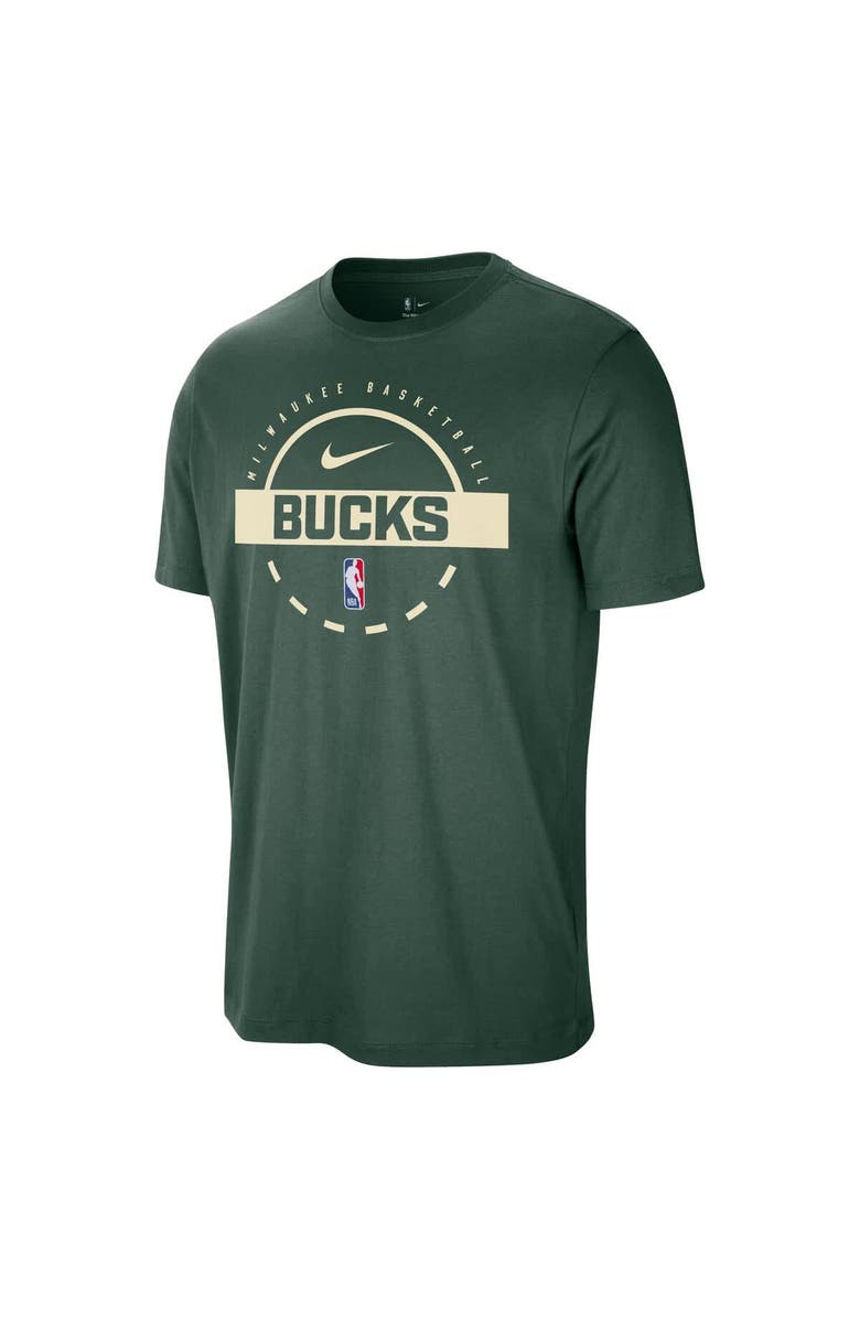 Nike Men's Nike  Hunter Green Milwaukee Bucks Authentic Practice T-Shirt, Alternate, color, Hunter Green