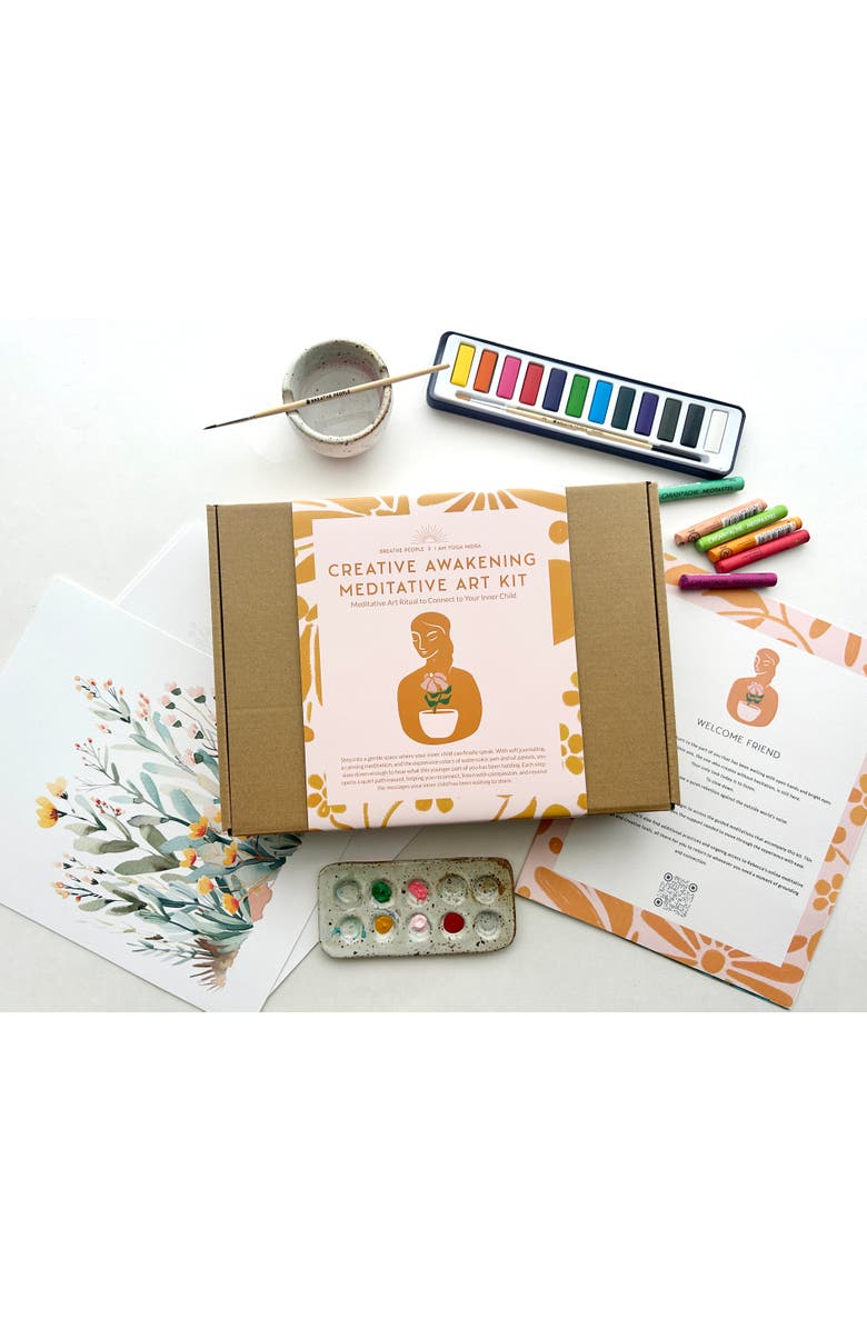 Breathe People Creative Reawakening Meditative Art Kit, Main, color, Peach