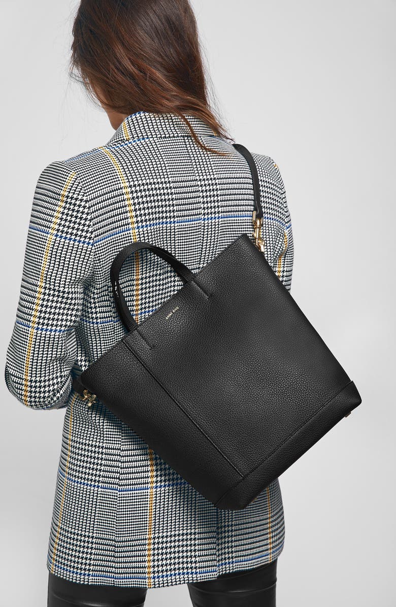 ANINE BING Lyon Water Repellent Leather Tote, Alternate, color,