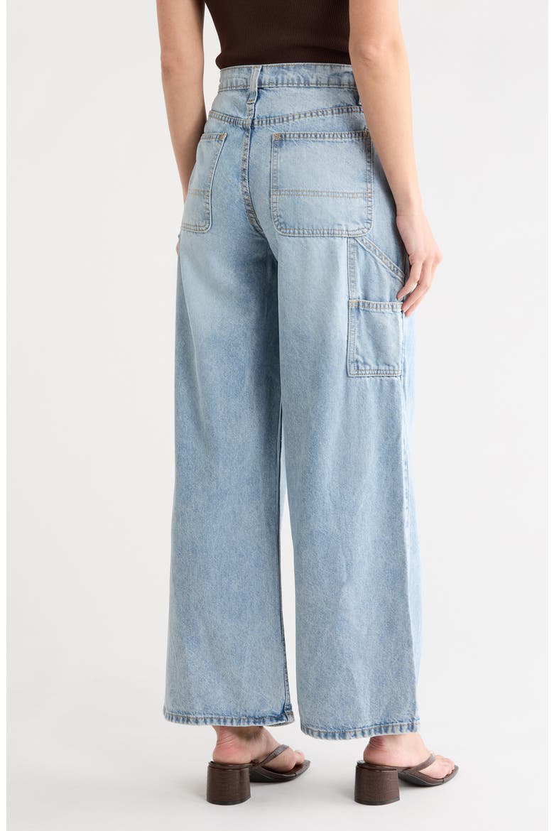 Wide Leg Carpenter Jeans, Alternate, color, LIGHT WASH DENIM