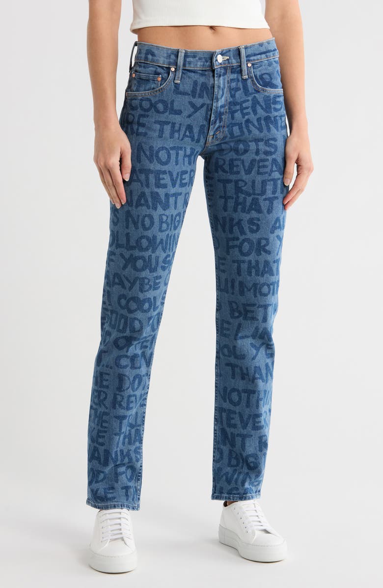 MOTHER The Smarty Pants Skimp High Waist Straight Leg Jeans, Main, color, I Blame Myself Really