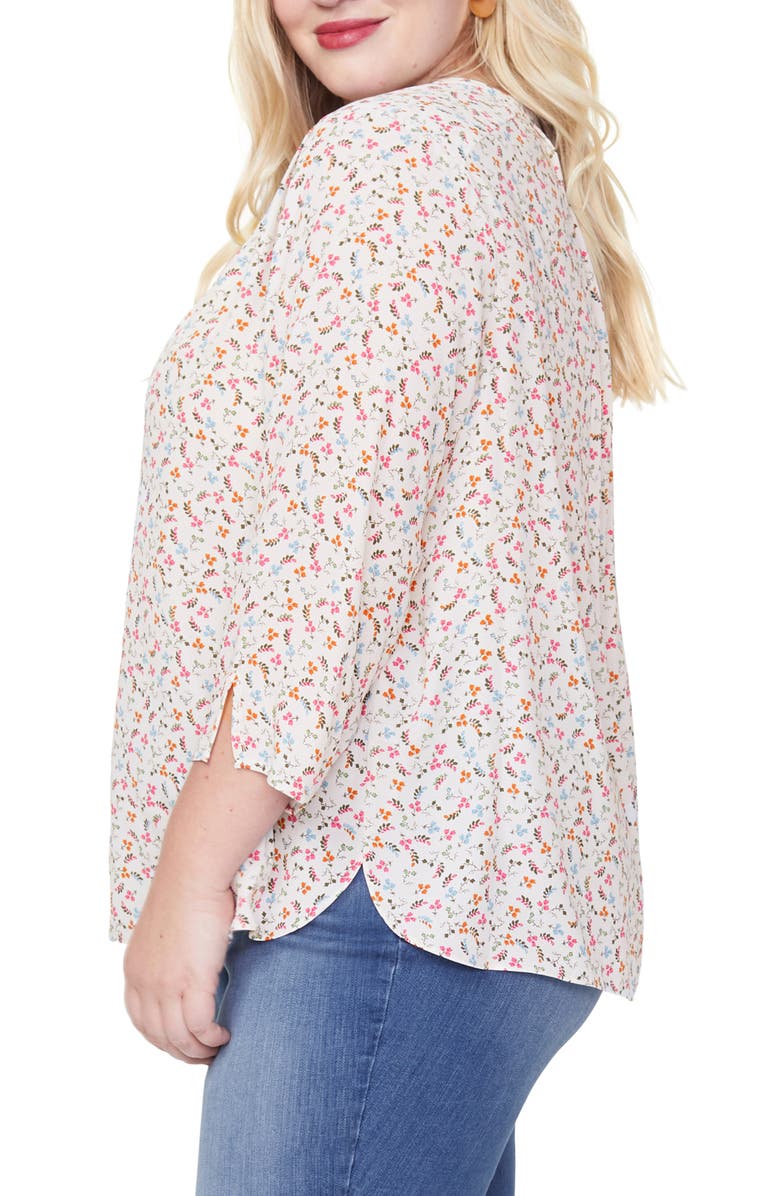 Curves 360 by NYDJ Perfect Blouse, Alternate, color, Lauderdale Ditsy