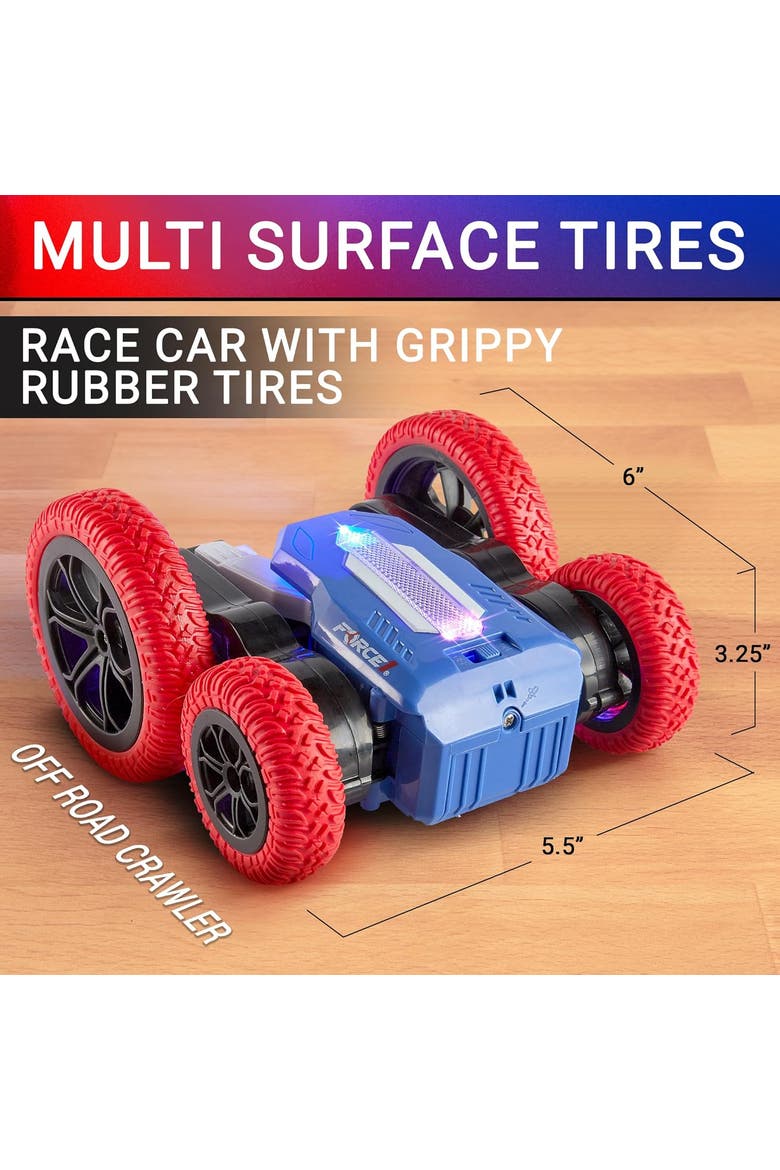 Tornado+ LED Remote Control Car, Alternate, color, Blue, Red