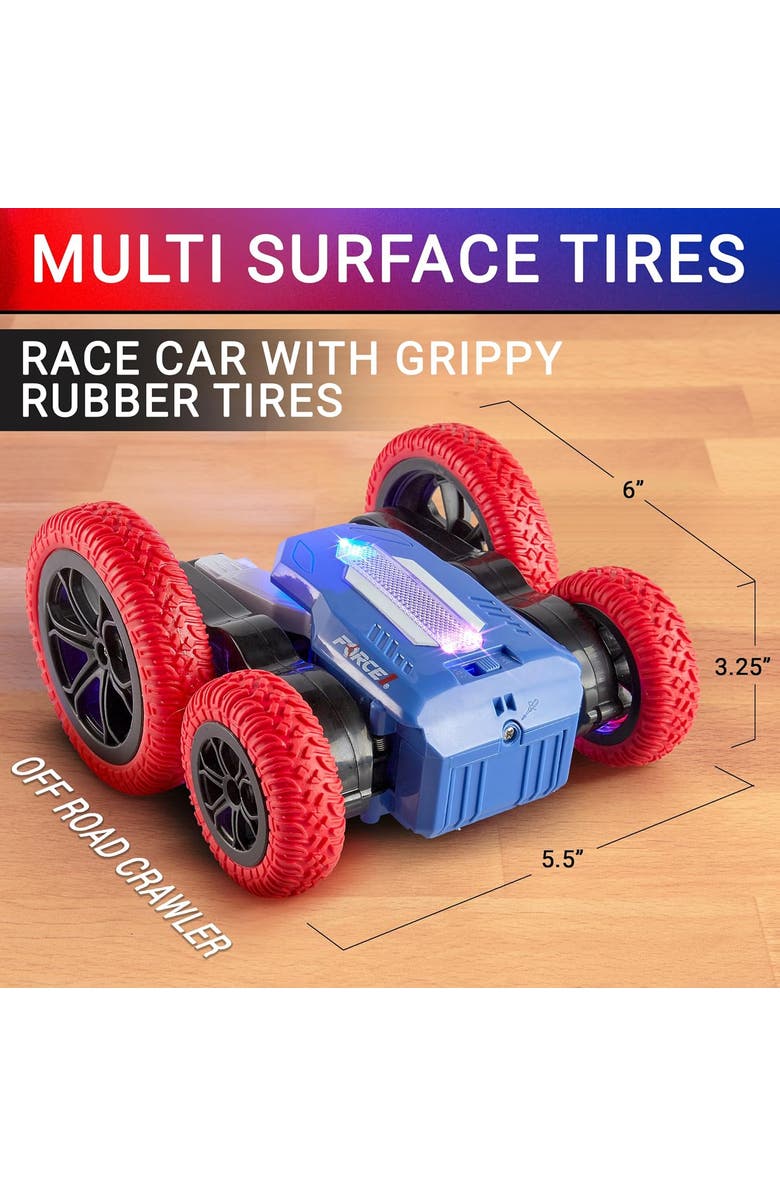 Force1 Tornado+ LED Remote Control Car, Alternate, color, Blue, Red
