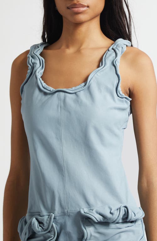 Acne Studios Lainy Sleeveless Leather Dress In Blue