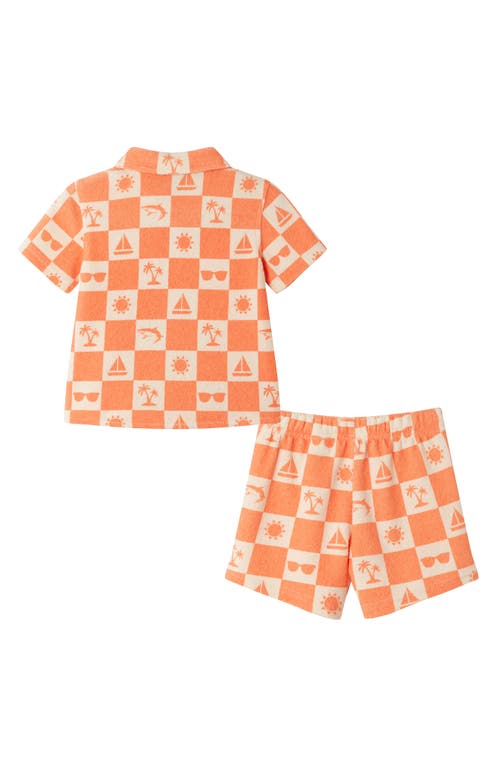 Andy & Evan Button-up Shirt & Shorts Set