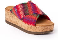 Minnetonka Posey Platform Wedge Slide Sandal