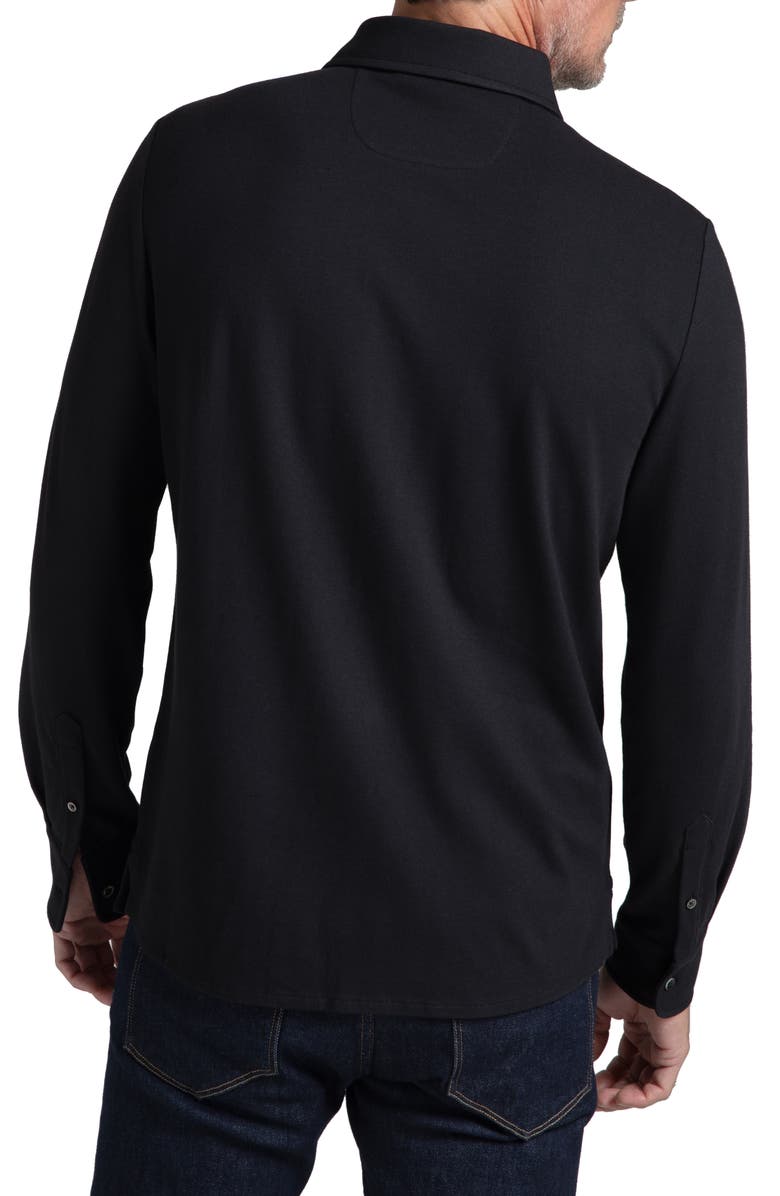 Hypernatural El Capitan Supima<sup>®</sup> Cotton Blend Piqué Knit Button-Up Shirt, Alternate, color,