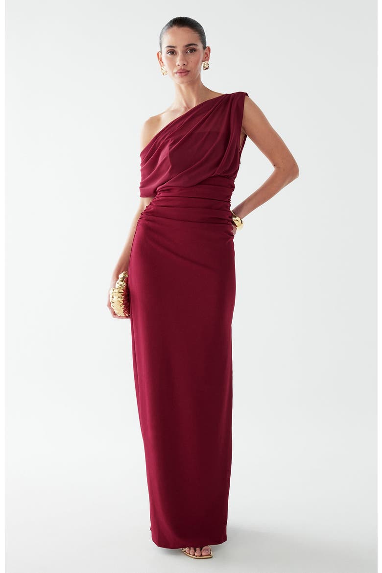 Frea Maxi Dress, Alternate, color, Burgundy