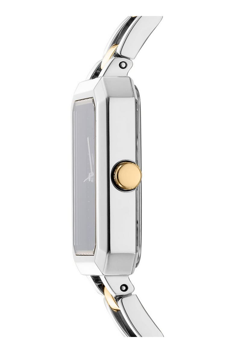 L009 Two Tone Bracelet Watch, Alternate, color, SILVER