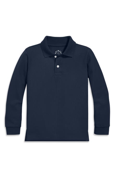 Kids' Long Sleeve Piqué Polo