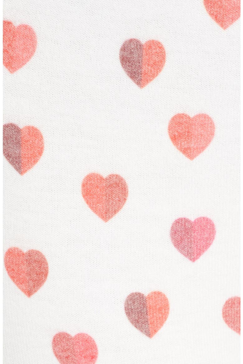 Heart Print Jogger Pajama Pants, Alternate, color, IVORY
