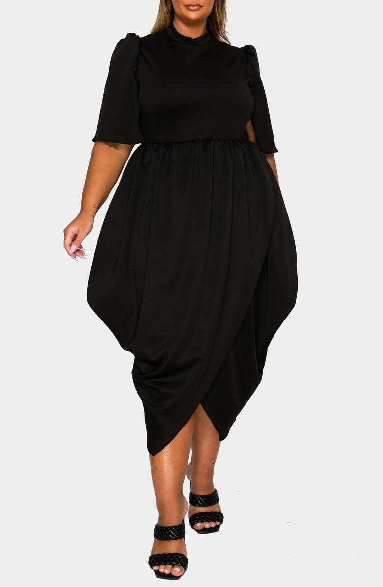 L I V D Aesira Tulip Hem Maxi Dress, Main, color, Black