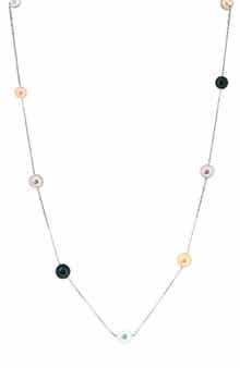 EFFY Sterling Silver Freshwater Pearl Station Necklace