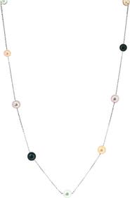 EFFY Sterling Silver Freshwater Pearl Station Necklace