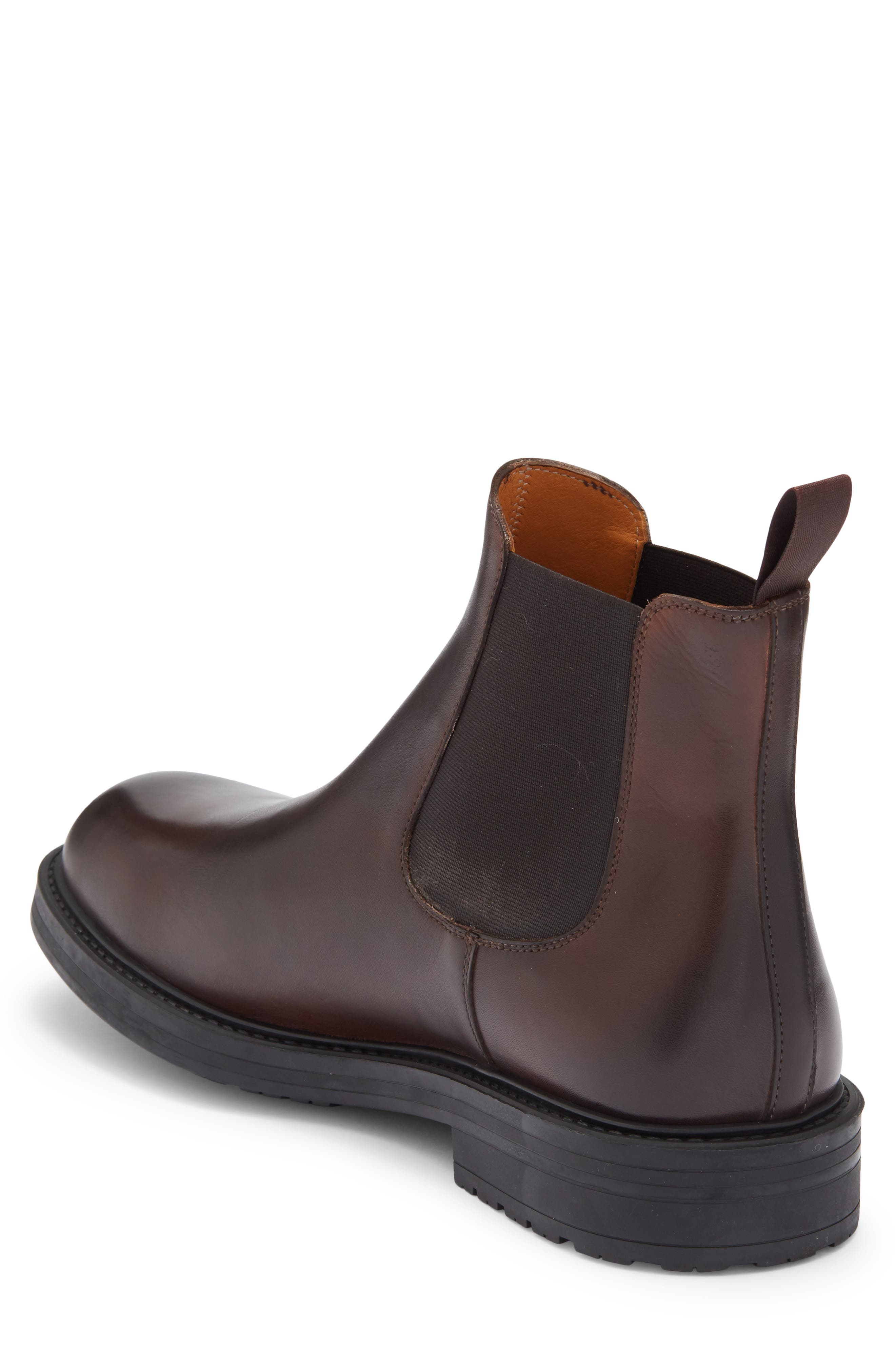 Magnanni Bonn Leather Chelsea Boot, Alternate, color, Marron
