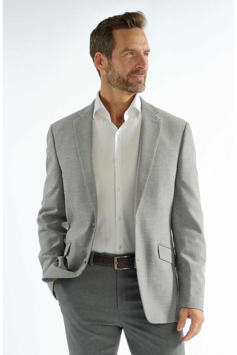 Mayfair Lino Weave Sport Coat, Alternate, color, GREY