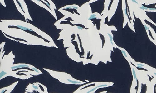 Nordstrom Rack V-neck Tie Short Sleeve Top In Navy Blazer Marked Blooms