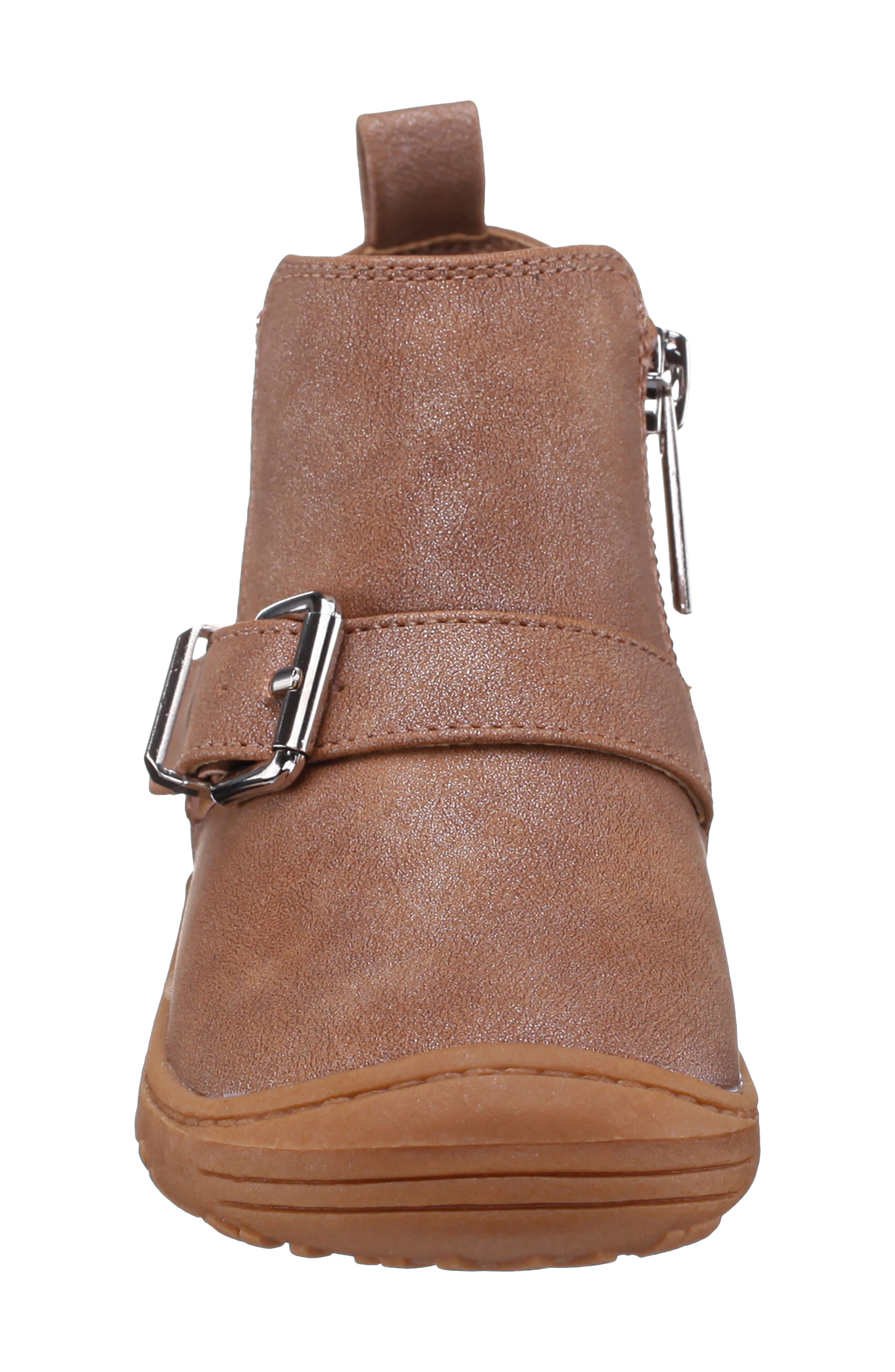 Nina Kids' Kaylee Bootie, Alternate, color, Tan Shimmer/ Glitter