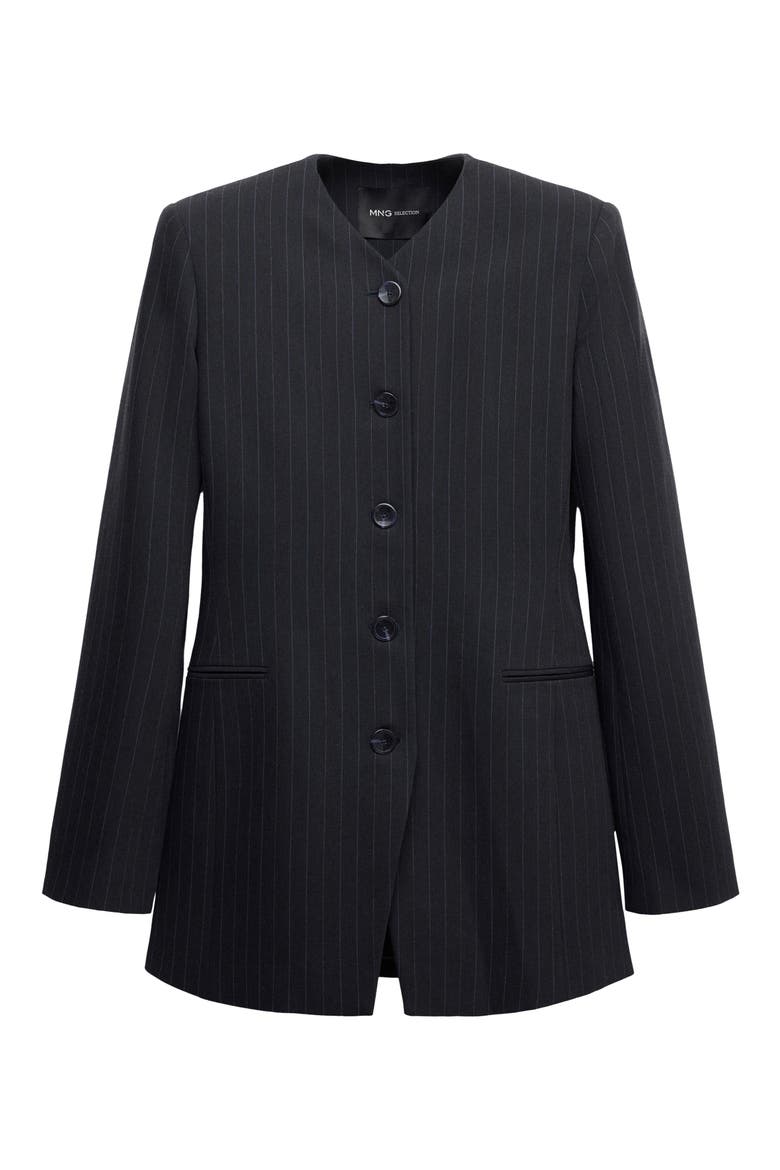 Wool Blend Blazer, Alternate, color, NAVY