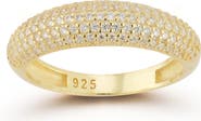 GLAZE JEWELRY 14K Gold Plated Sterling Silver CZ Ring - Size 7