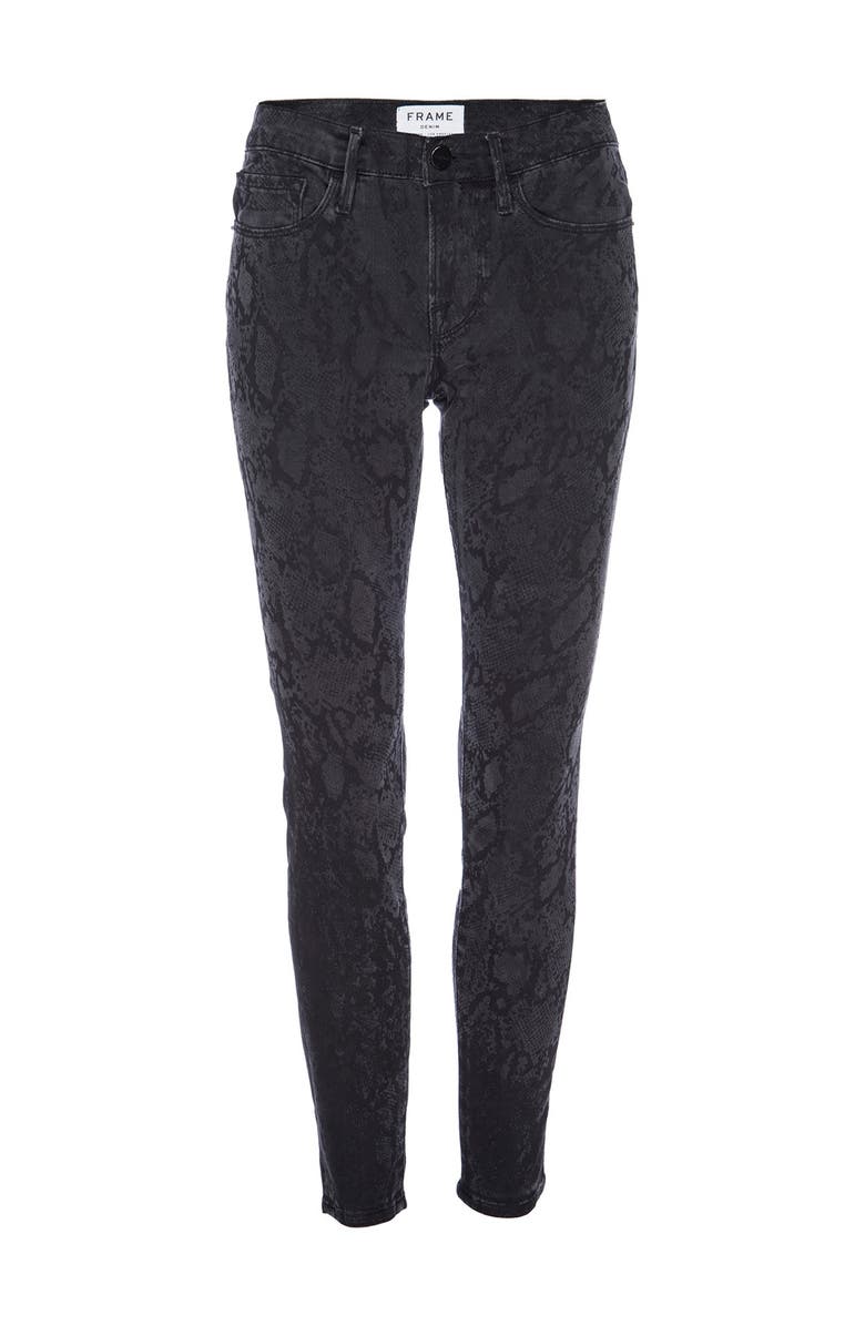 FRAME Le Skinny De Jeanne Tonal Python Print Jeans, Main, color, 