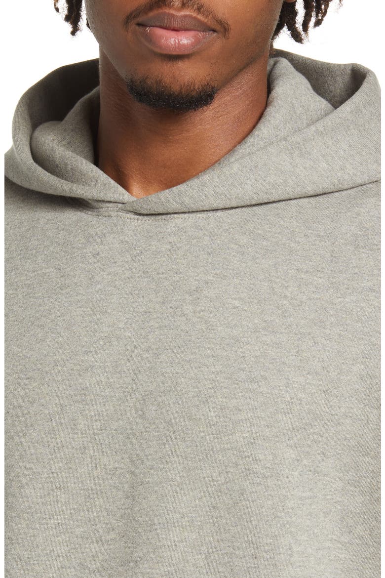 Relaxed Fleece Hoodie, Alternate, color, DARK OATMEAL