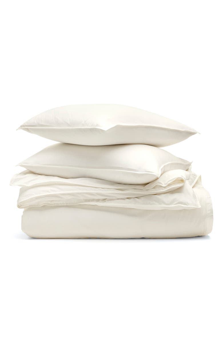 Boll & Branch Signature Vintage Washed Organic Cotton Duvet Cover & Shams Set, Main, color, Vintage Cream
