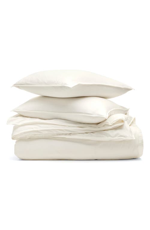 Boll & Branch Signature Vintage Washed Organic Cotton Duvet Cover & Shams Set in Vintage Cream 