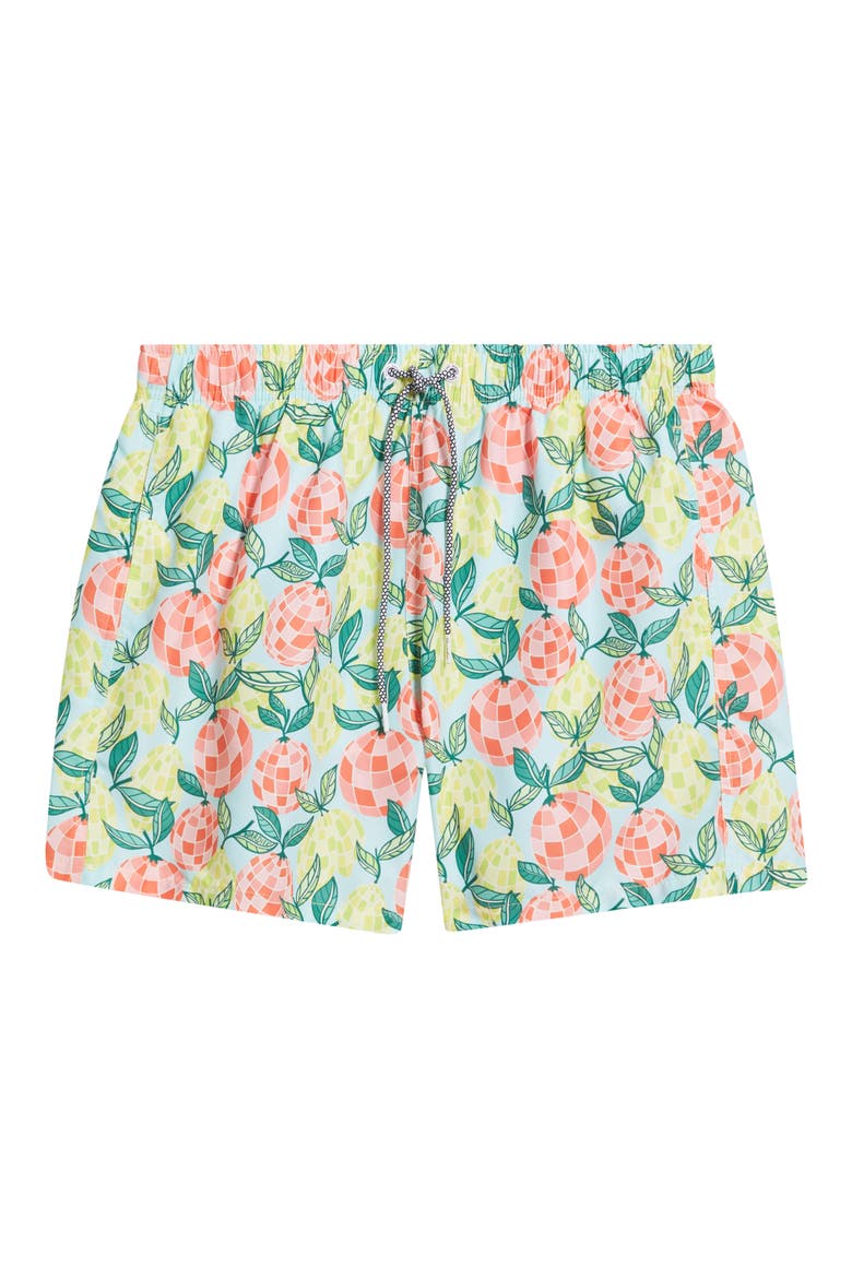 Citrus Disco Print Swim Trunks, Alternate, color, MULTI