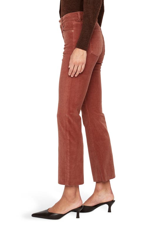 Dl1961 Bridget Instasculpt Raw Hem Ankle Bootcut Corduroy Jeans In Brown