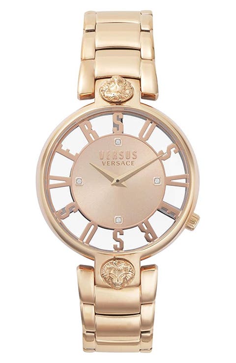 Versace Kirstenhof Rose Gold Dial Bracelet Watch, 36mm