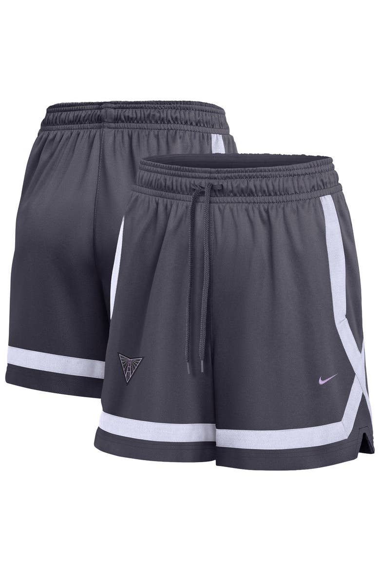 Women's Nike  Charcoal Golden State Valkyries Studio Fleece Shorts, Main, color, Charcoal