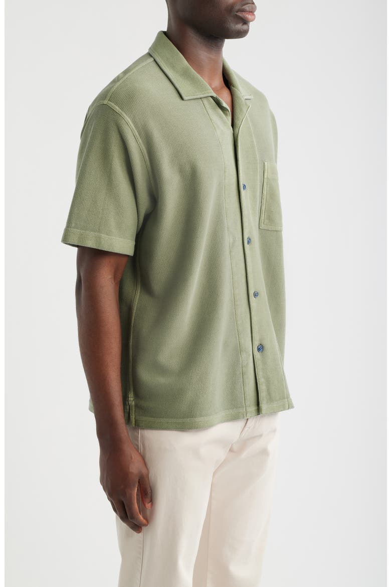 Rio Cabana Cotton Camp Shirt, Alternate, color, DUSTY SAGE