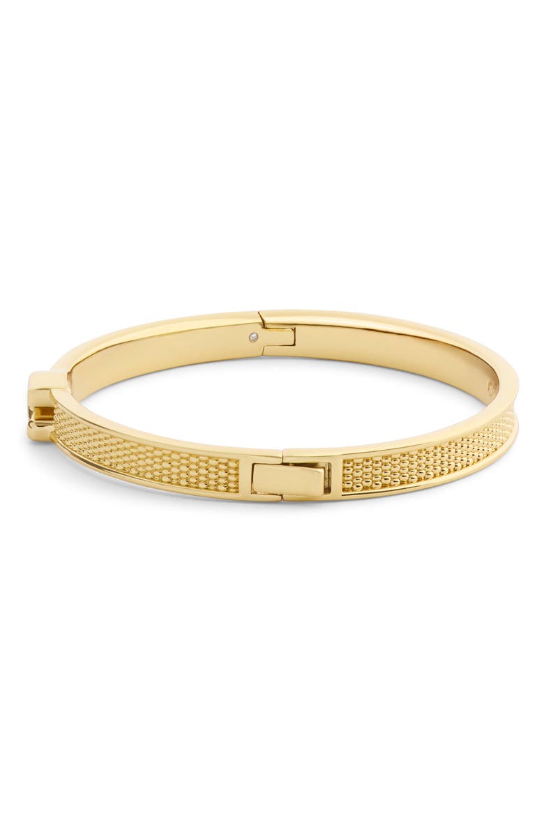 Textured C Hinged Bangle, Alternate, color, SHINY GOLD