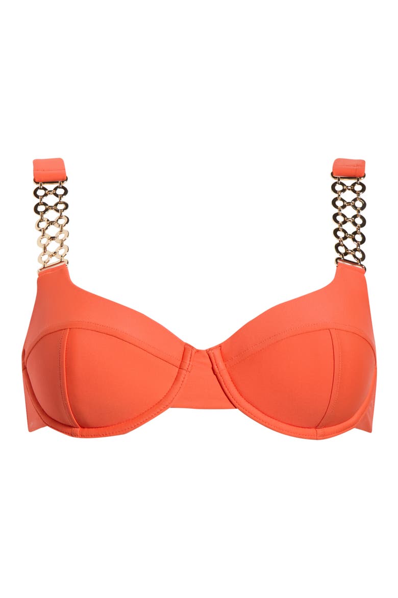 Iryna Underwire Bikini Top, Alternate, color, VIVID ORANGE