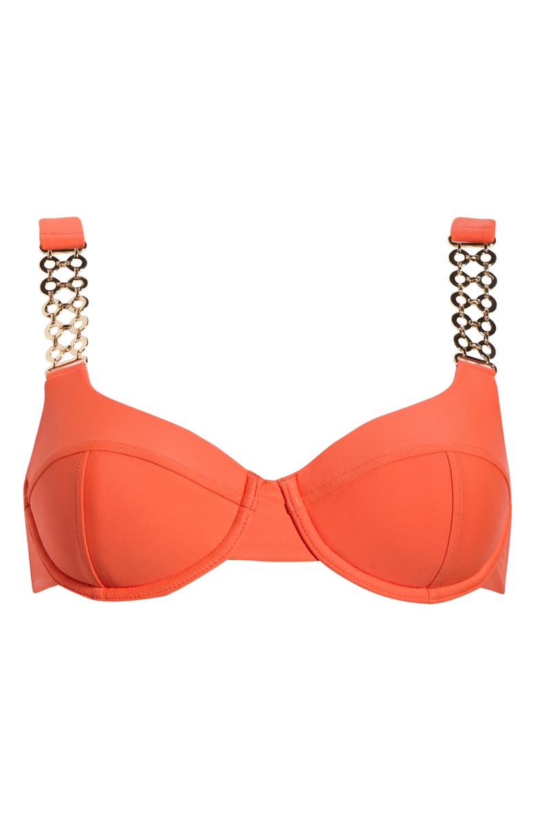 Ramy Brook Iryna Underwire Bikini Top, Alternate, color, Vivid Orange