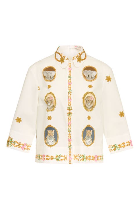 Printed Popeline Blouse