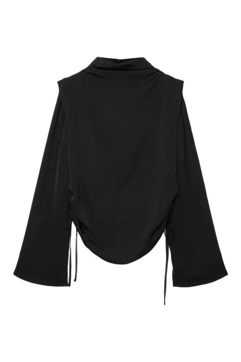 Leslie Cowl Neck Long Sleeve Top, Alternate, color, BLACK
