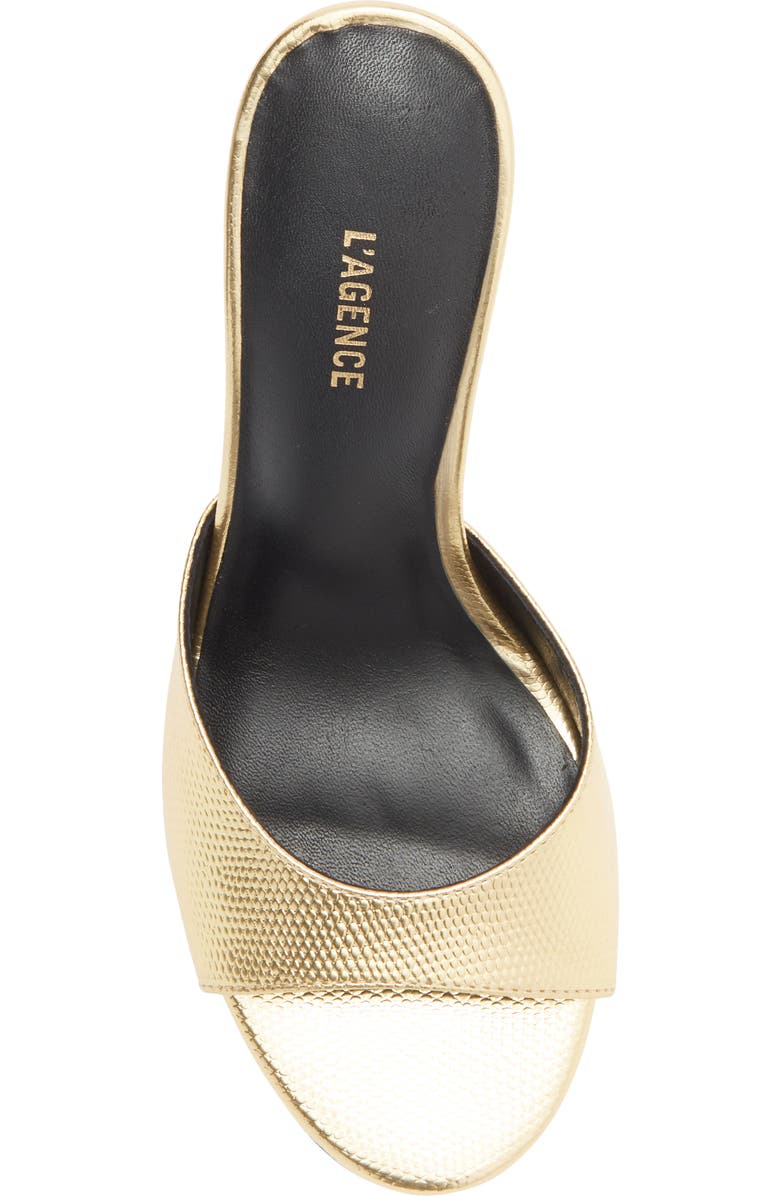 L'AGENCE Avery Slide Sandal, Alternate, color, Gold