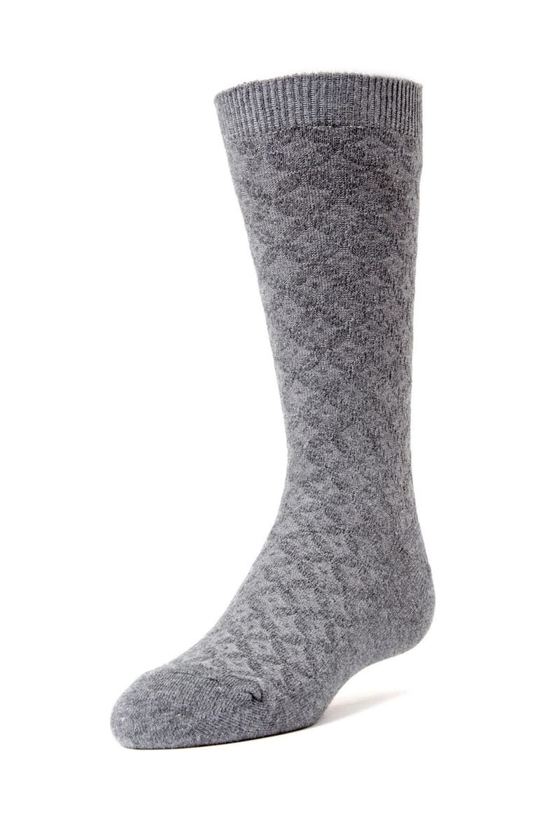 Diamonds and Dots Crew Socks, Main, color, Charcoal