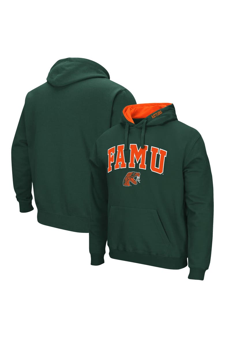 Men's Colosseum Green Florida A&M Rattlers Isle Pullover Hoodie, Main, color, Green