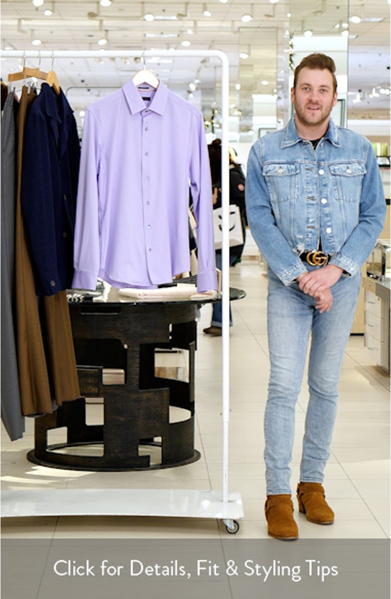 Lord Solid Knit Cotton Blend Dress Shirt, sales video thumbnail