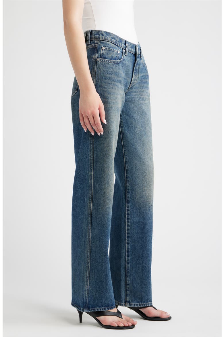 Drue Low Rise Straight Leg Jeans, Alternate, color, TINTED DARK