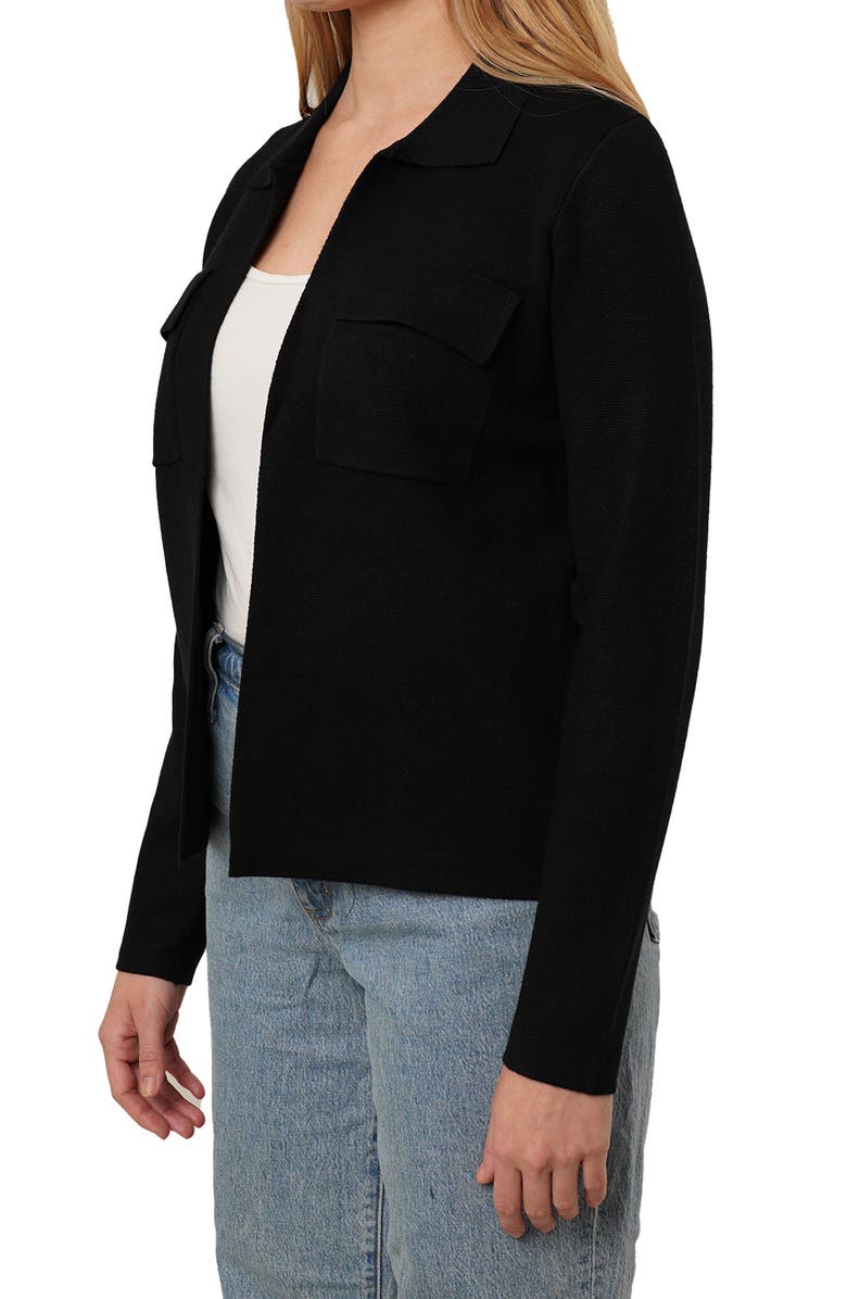 CYRUS Open Front Knit Cardigan, Alternate, color, Black